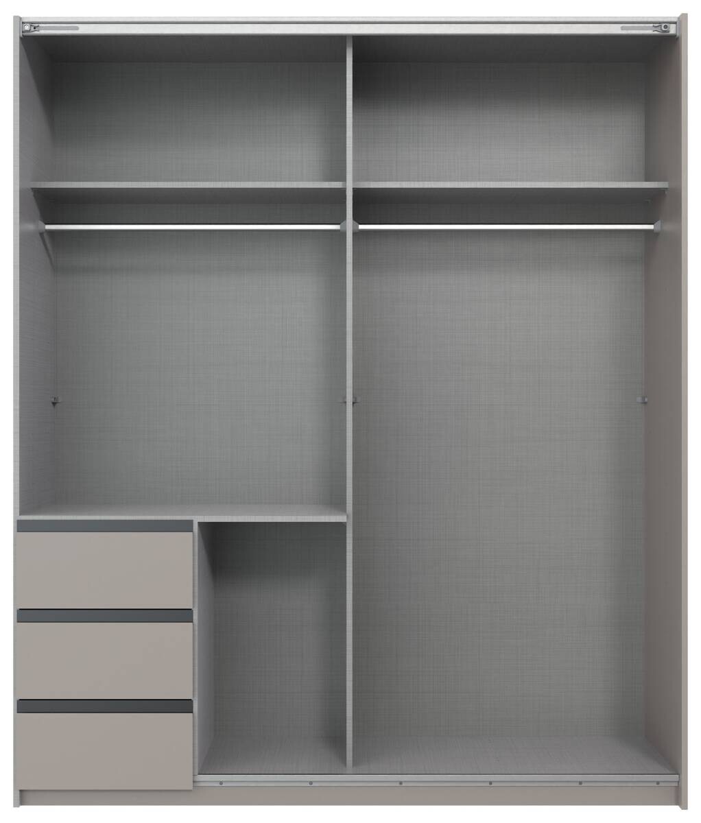 Schwebetürenschrank Stade Sahara grau B/H/T: ca. 168x198x63 cm