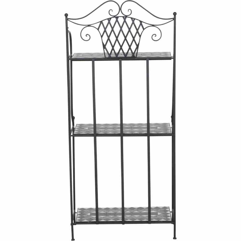 Gardamo Gartenregal COMO schwarz Stahl