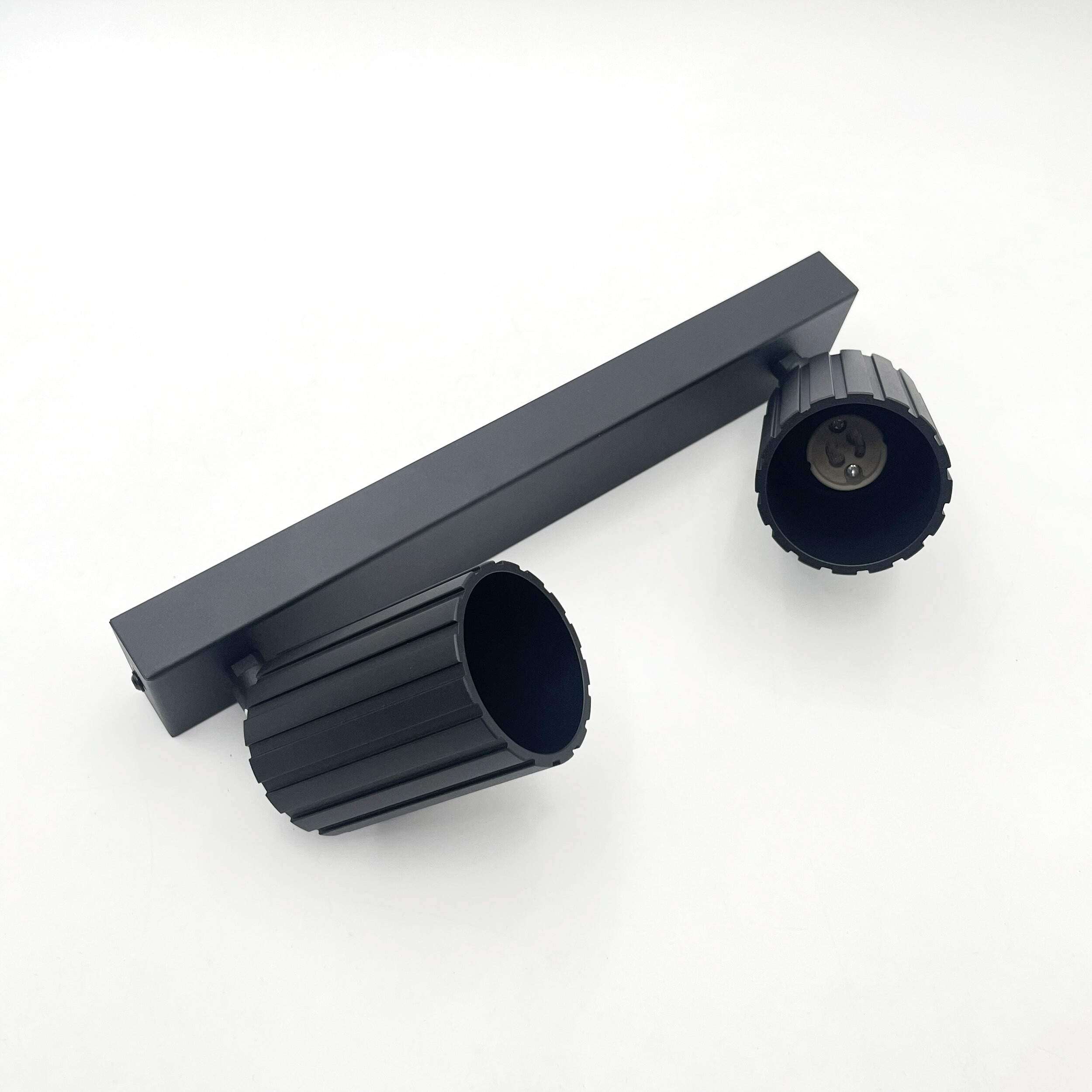 Lamkur Strahler Prisma schwarz Stahl B/H/L: ca. 6,5x16,5x30 cm 2 Brennstellen