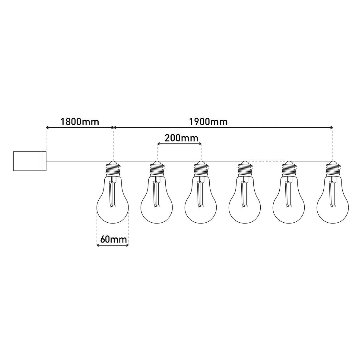 Solar-Lichterkette multicolor B/H/T: ca. 370x370x6 cm