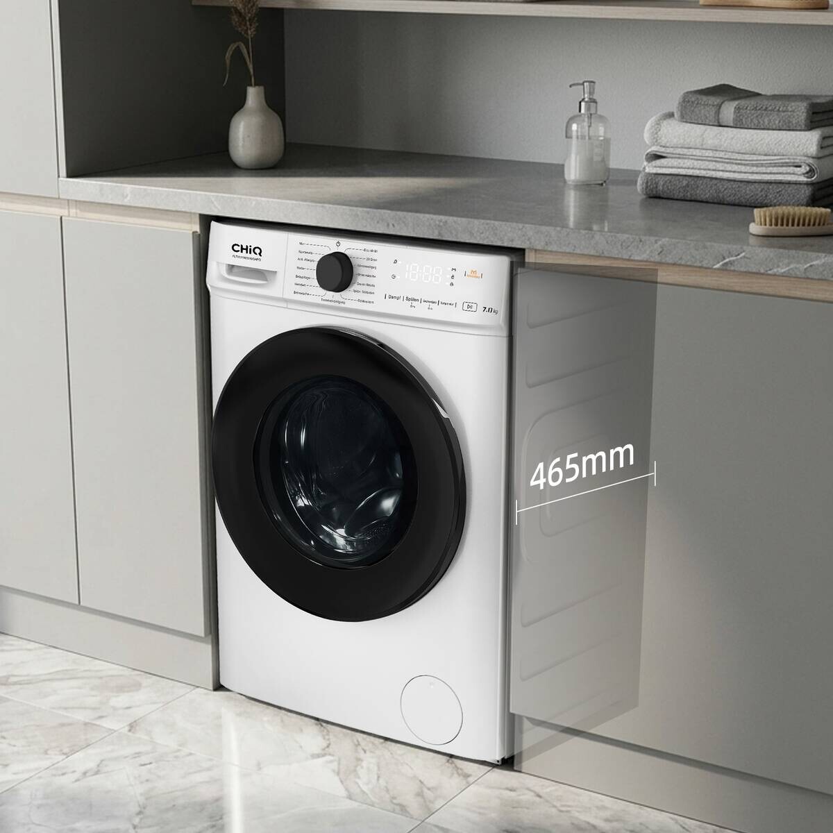 CHiQ Waschmaschine FL70121M3XWGAPO weiß B/H/T: ca. 60x84,7x46,5 cm ca. 7 kg