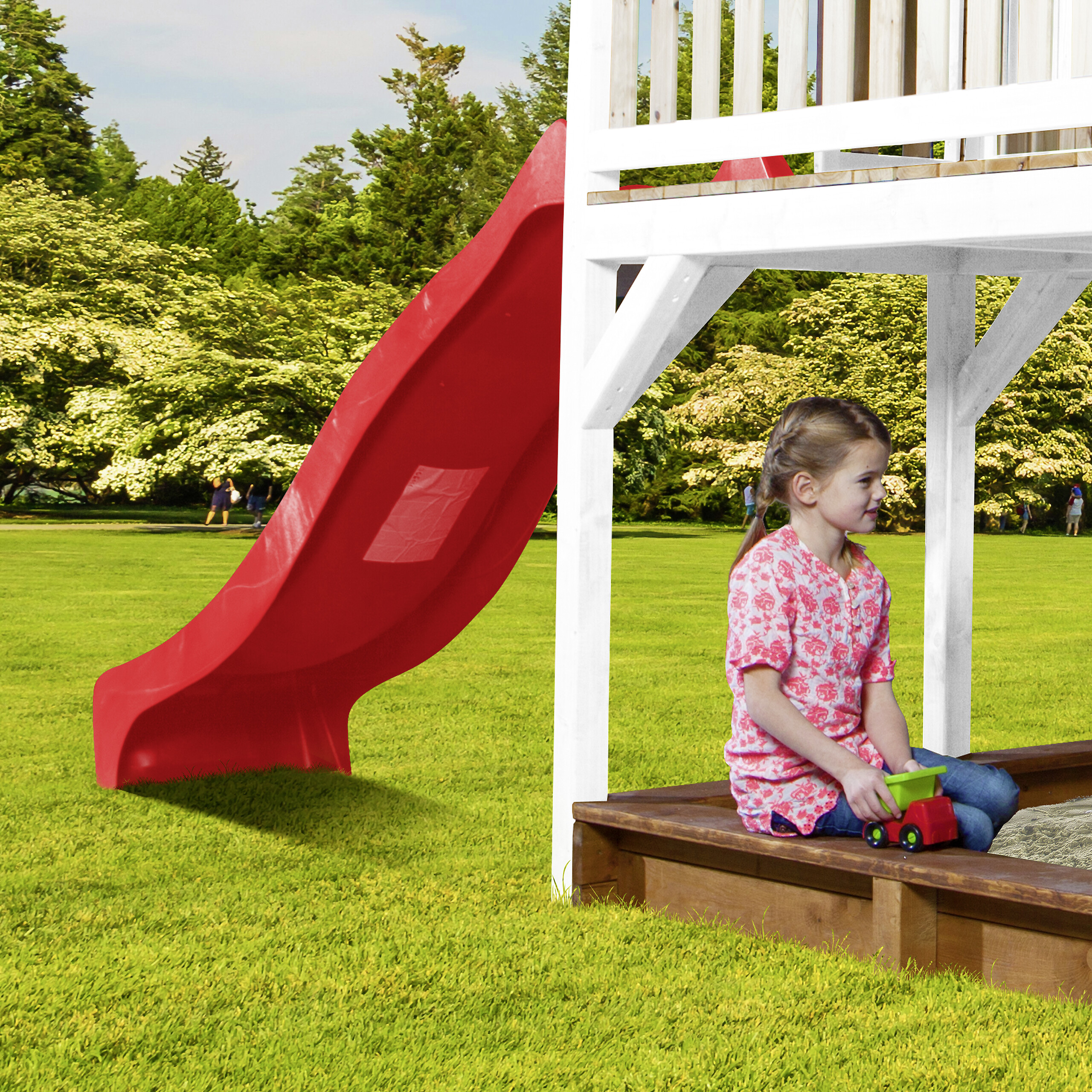 AXI Spielhaus Liam braun B/H/L: ca. 613x291x277 cm