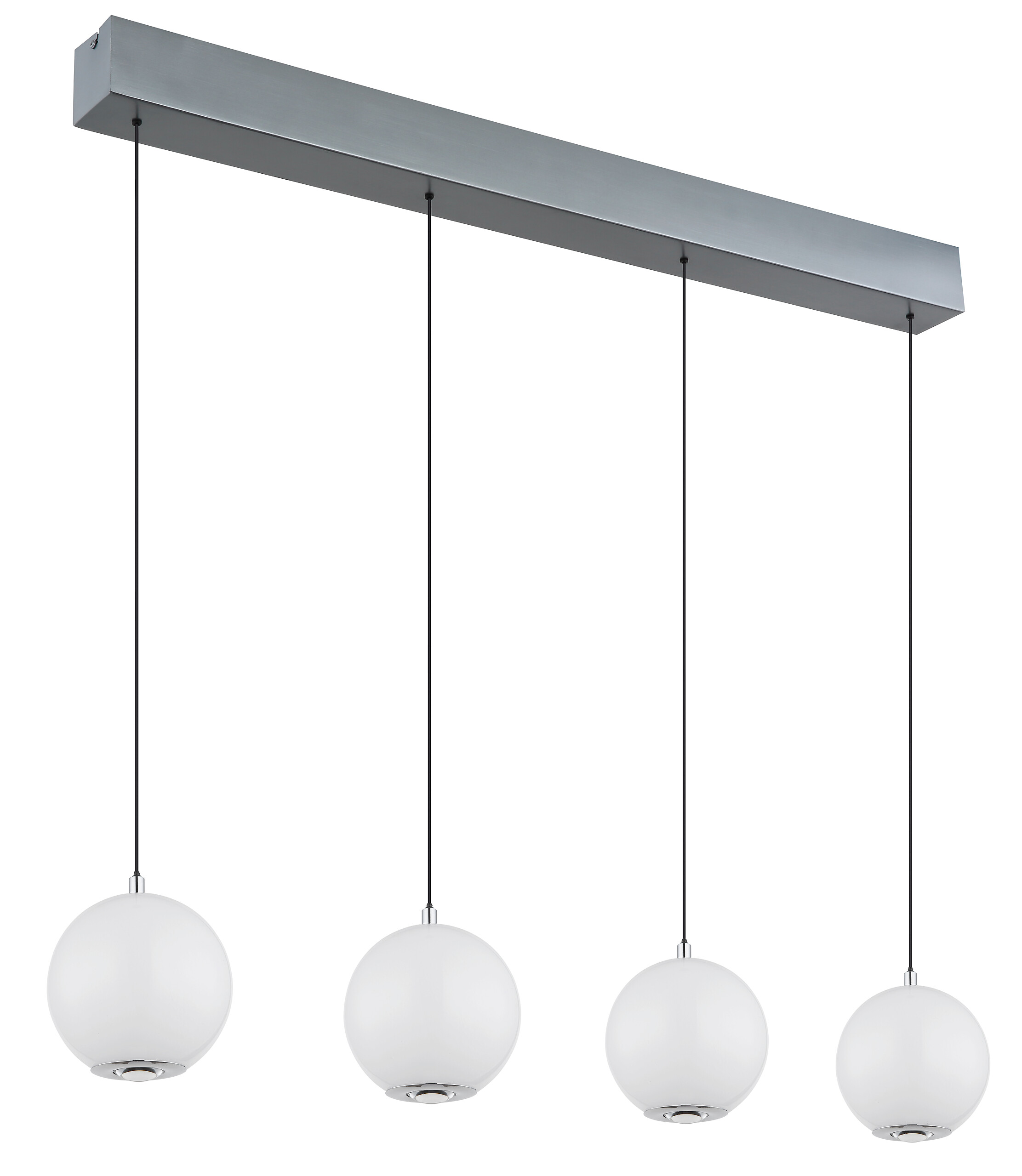 GLOBO Pendelleuchte grau Opal Metall Glas B/H/T/L: ca. 15x150x99x99 cm 1.0 Brennstellen