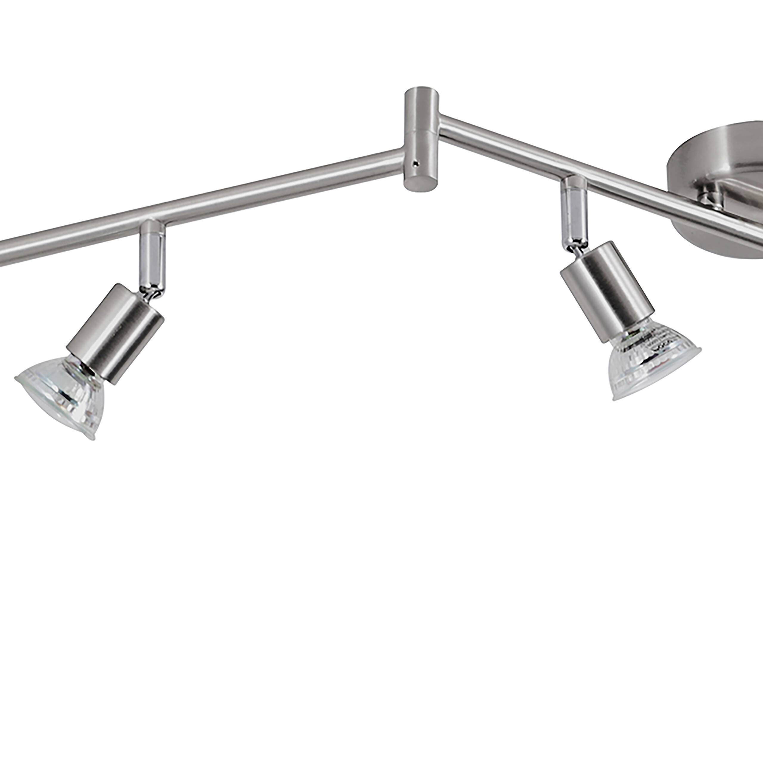 POCOline Spotbalken Boris nickel B/H/L: ca. 120x9x10 cm 6 Brennstellen