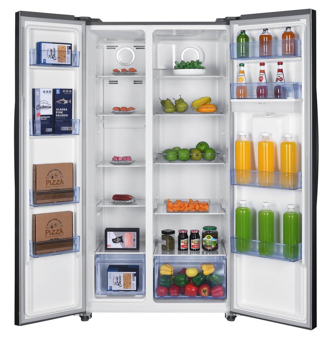 PKM Side-by-Side SBSKS6.15E Inox B/H/T: ca. 90x177x66 cm