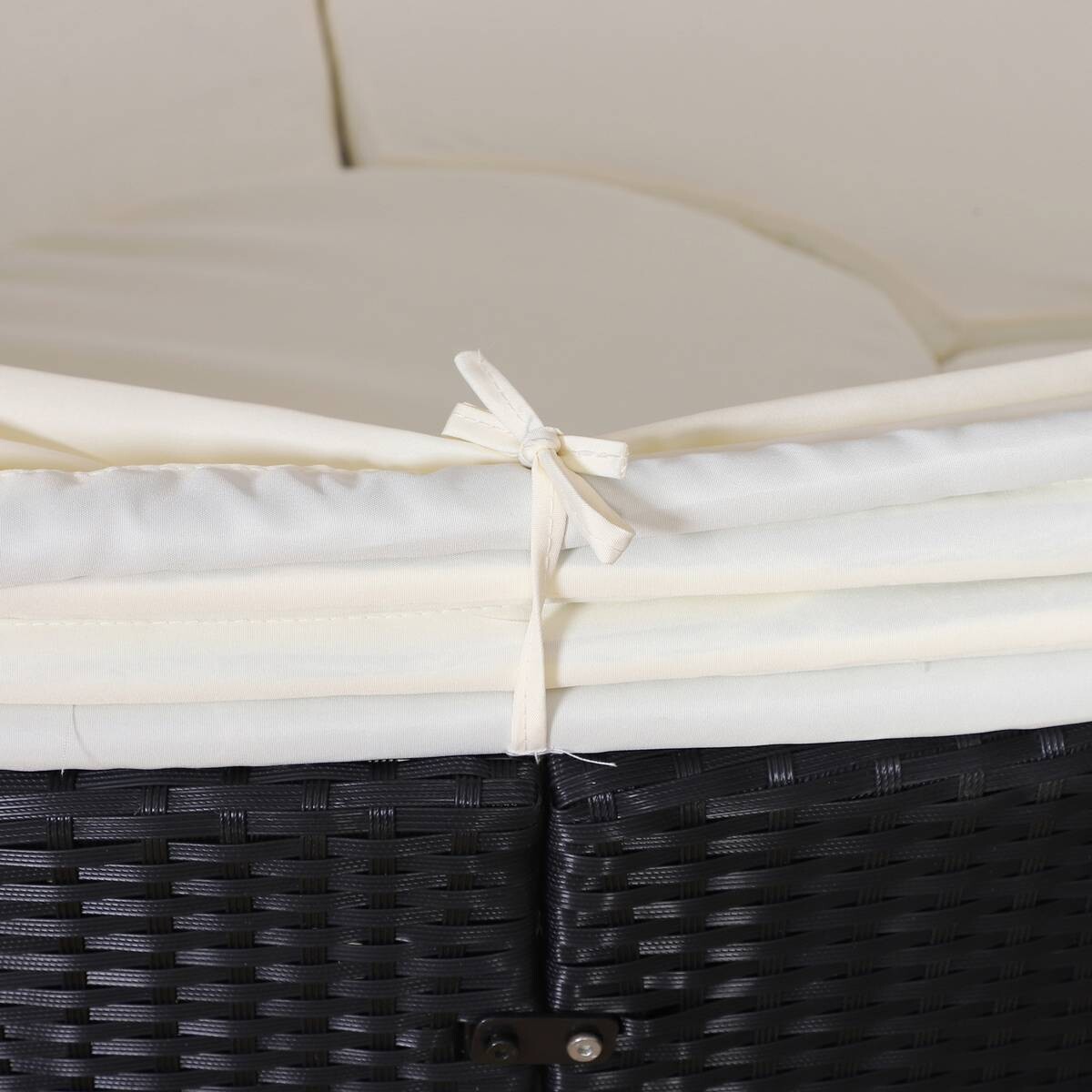 Outsunny Sonneninsel schwarz Polyrattan B/H/T: ca. 175x147x180 cm