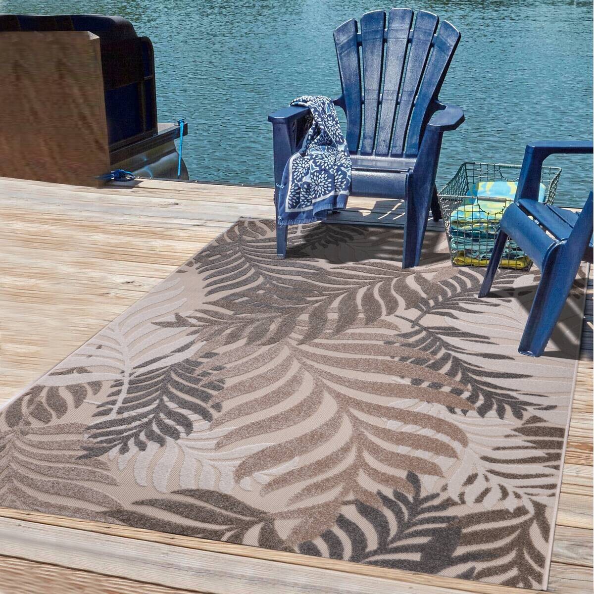 Sanat Outdoorteppich FLORAL creme B/L: ca. 160x230 cm