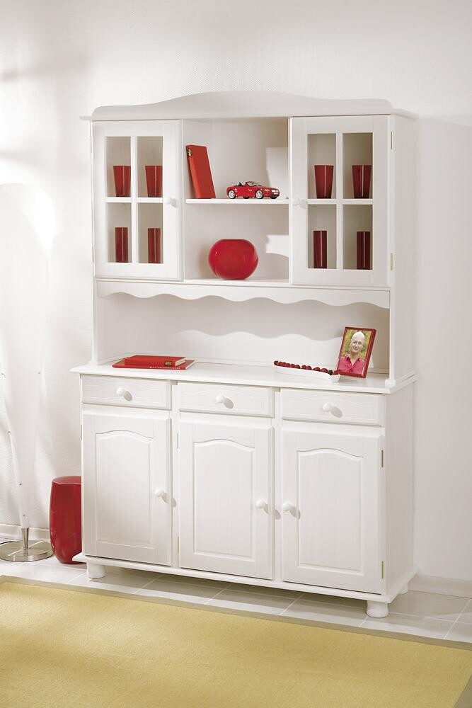 Buffet Siena weiß lackiert Kiefer B/H/T: ca. 130x198x43 cm