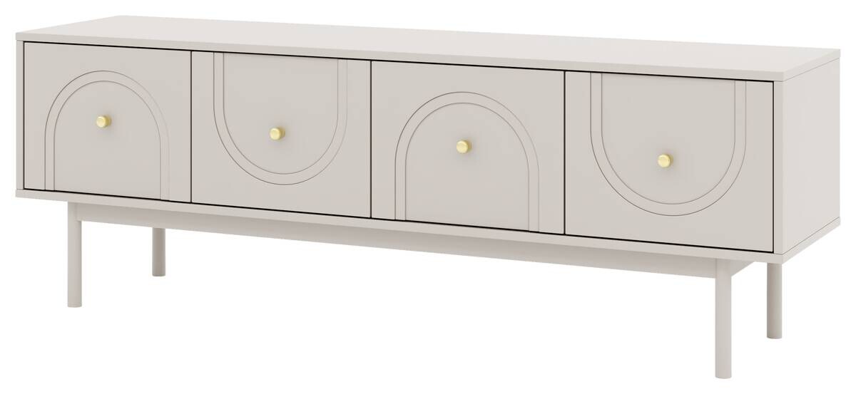 Lowboard MAZOMA Eiche Kaschmirgrau Nachbildung gold Optik B/H/T: ca. 154x53,5x39 cm