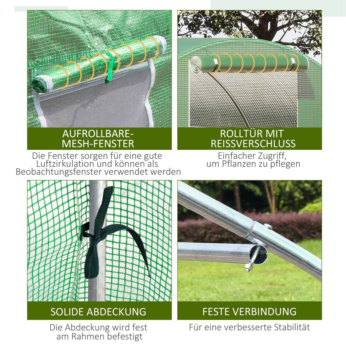 Outsunny Gewächshaus B/H/L: ca. 300x200x450 cm