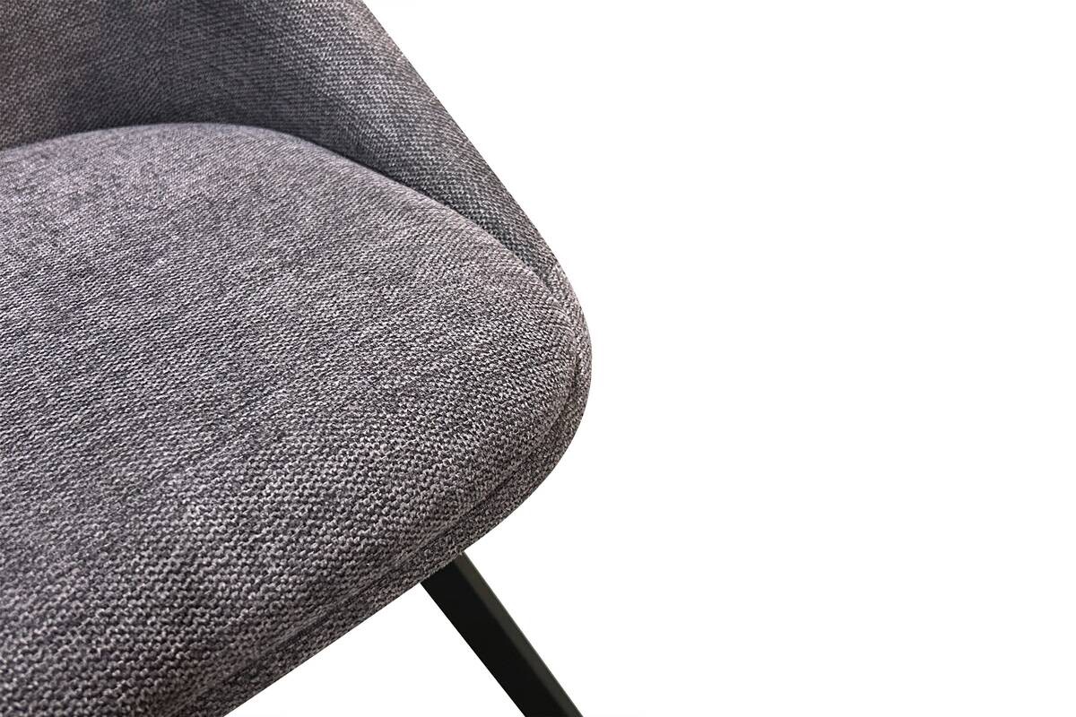 Stuhl JASPER 2er-Set. anthrazit Webstoff B/H/T: ca. 55x83x59 cm