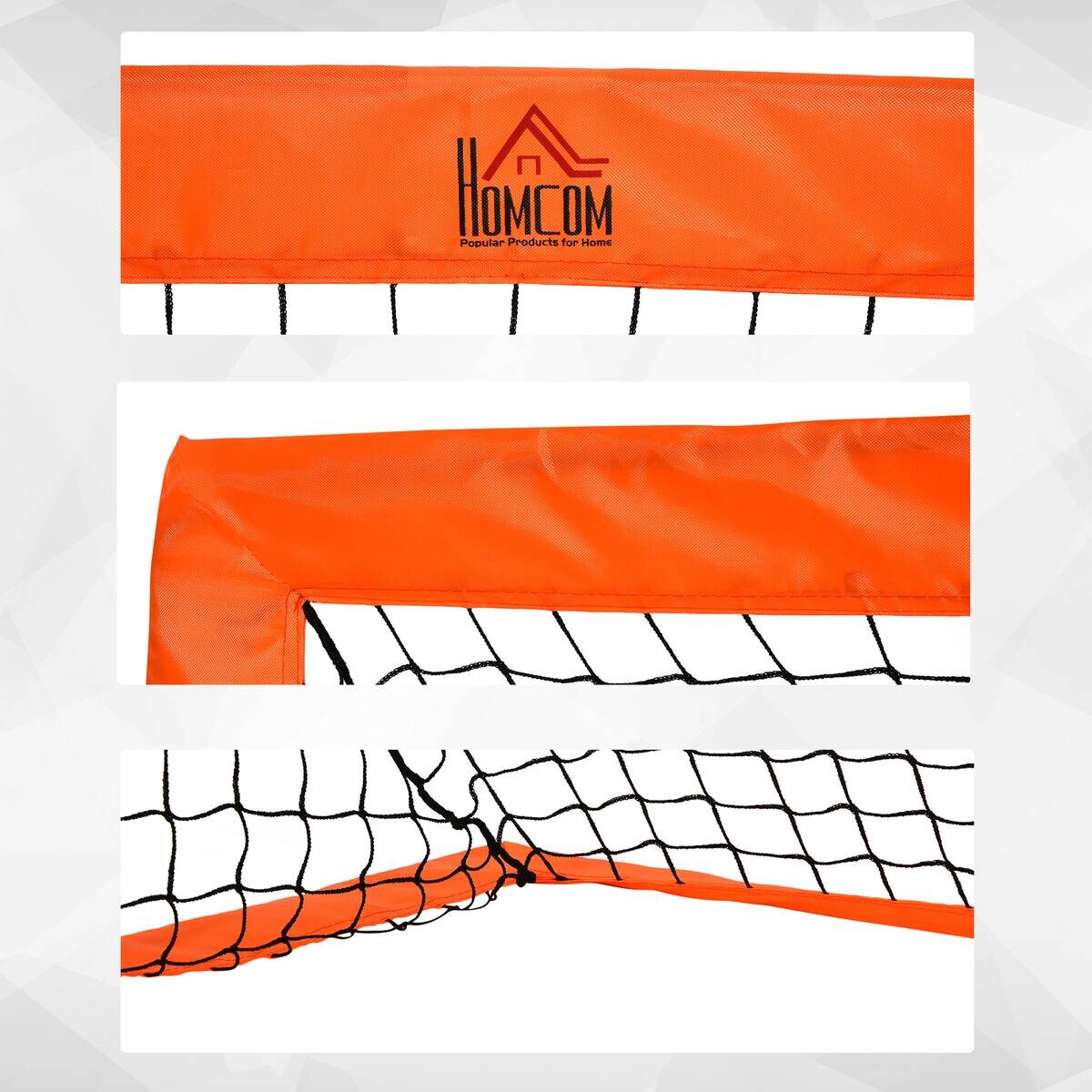 HOMCOM Fußballtor orange Metall B/H/L: ca. 90x90x183 cm
