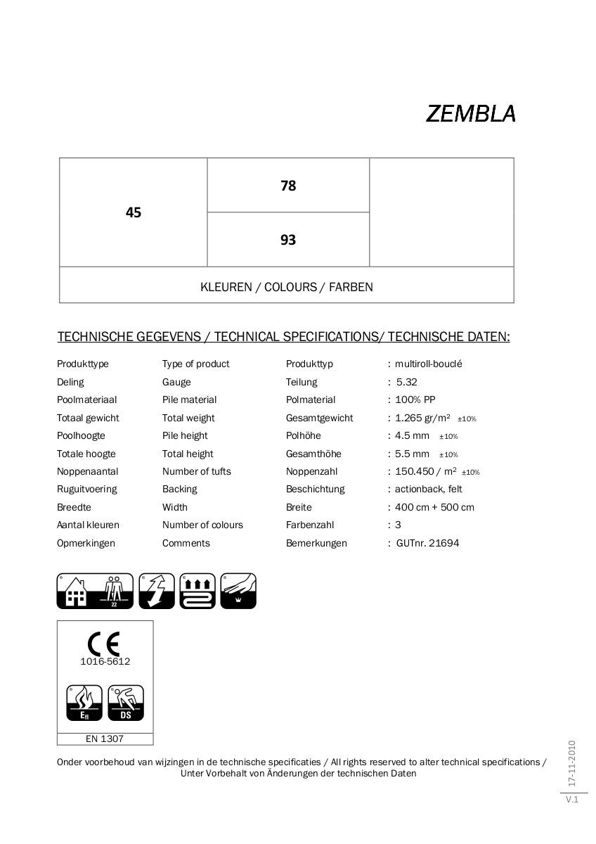 Teppichboden Zembla beige B: ca. 400 cm pro m²