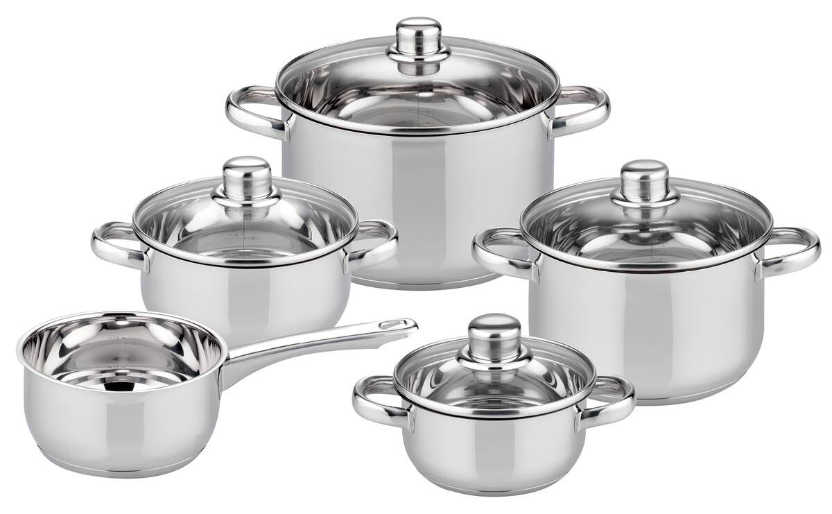 ELO Basic Topfset silber Edelstahl 5 tlg.