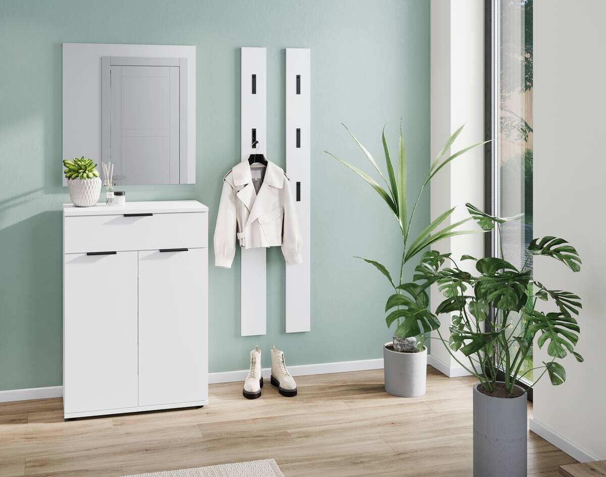 Garderobenpaneel 3728-84 weiß B/H/T: ca. 15x170x3 cm