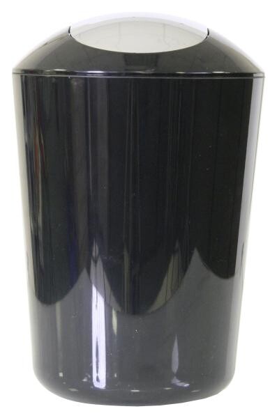 Schwingdeckeleimer schwarz Kunststoff H/D: ca. 30x20 cm ca. 5 l