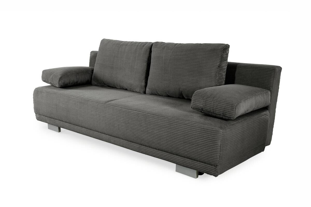 Schlafsofa grau Microfaser B/H/T: ca. 196x78x82 cm Schlafsofa grau Microfaser B/H/T: ca. 196x78x82 cm