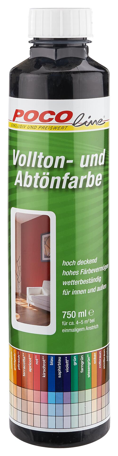 POCOline Vollton- und Abtönfarbe schwarz ca. 0,75 l