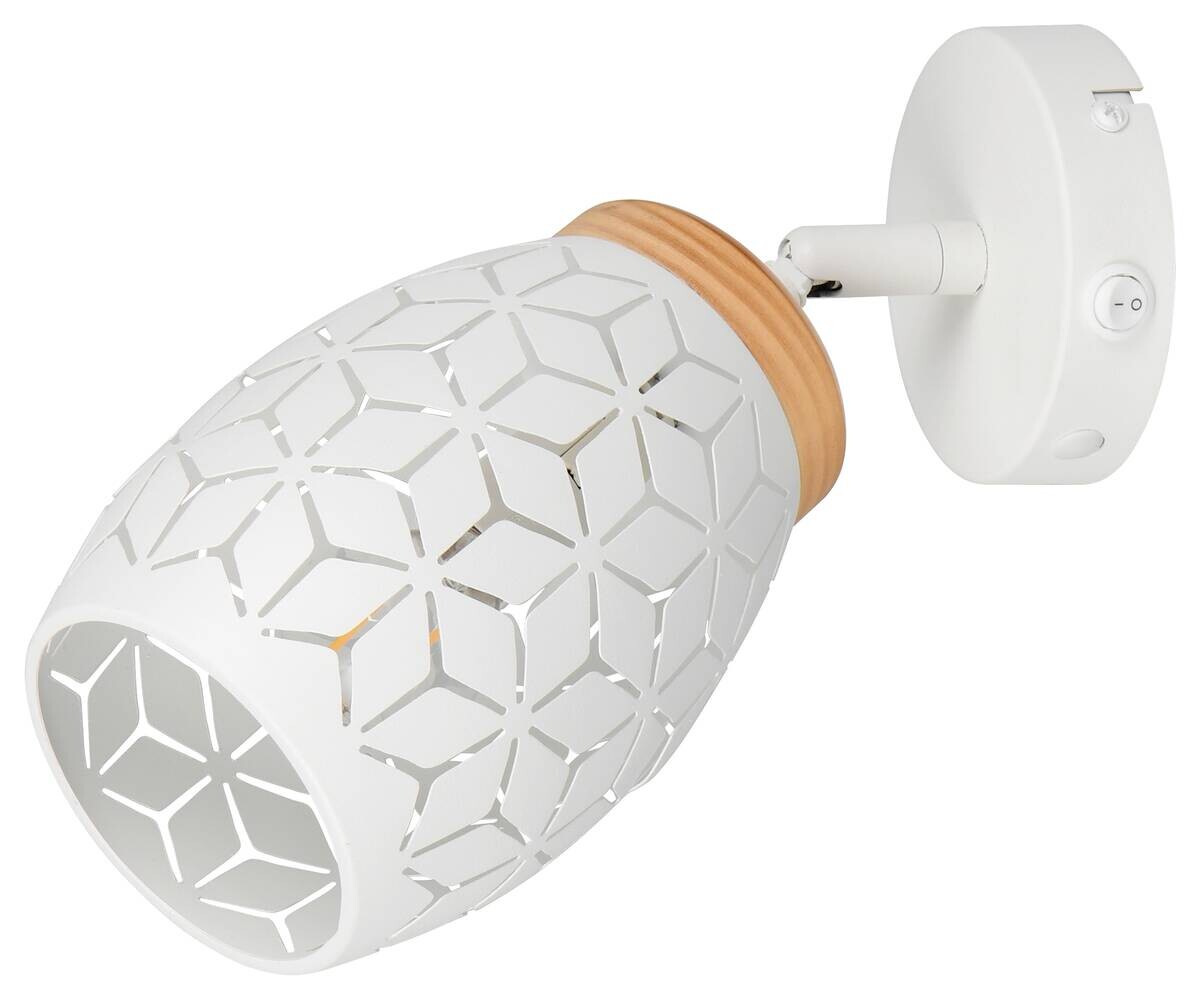 Reality Leuchten Spots Bidar weiß Metall B/H: ca. 12x27 cm E14 1 Brennstellen