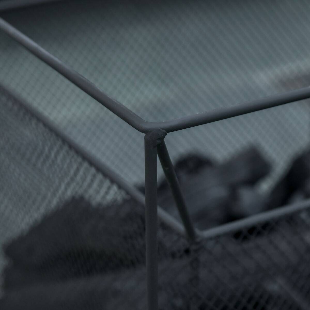 Outsunny Feuerschale schwarz Metall B/H/L: ca. 45x43x45 cm