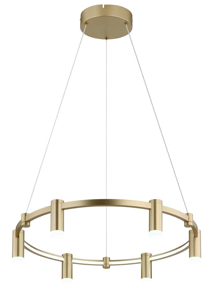 GLOBO Hängeleuchte Opal gold Acryl Aluminium Metall H/D: ca. 120x62 cm 1.0 Brennstellen