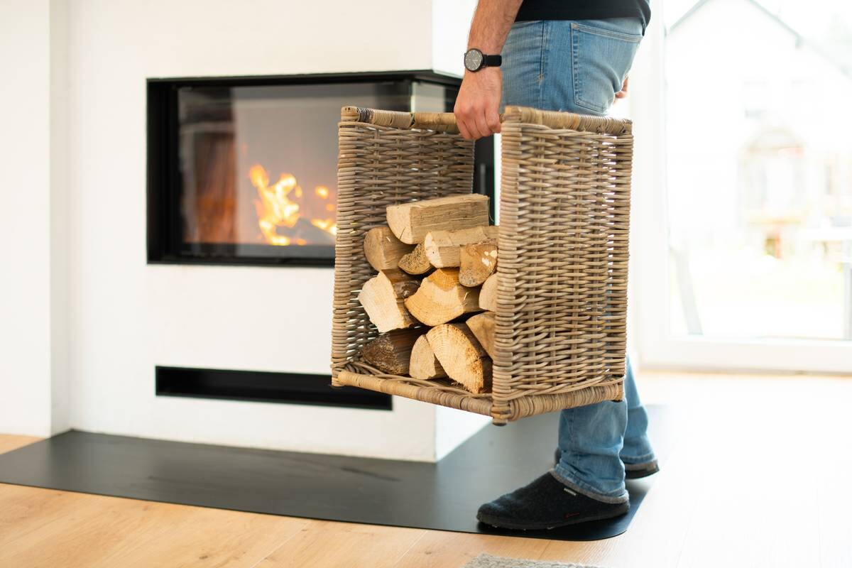 Westmann Kaminholzregal Porthos schwarz B/H/L: ca. 40x120x20 cm