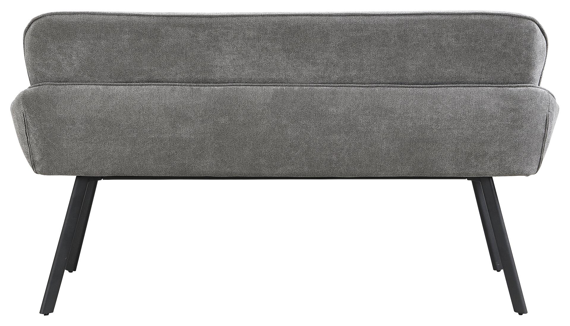 Sitzbank RICO schwarz grau Stoff Metall B/H/T: ca. 140x90x62 cm