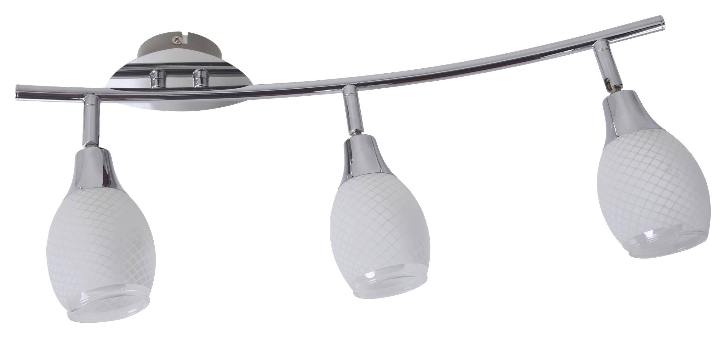 Näve Leuchten Spotschiene 1175042 Chrom Glas Metall B/H/T: ca. 9x12,5x52 cm 3 Brennstellen