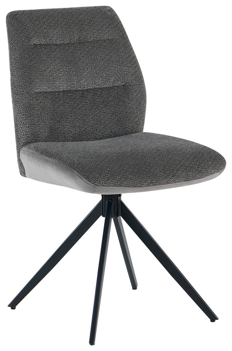 Stuhl Turin grau Webstoff Samtoptik B/H/T: ca. 48x87x50 cm Stuhl Turin grau Webstoff Samtoptik B/H/T: ca. 48x87x50 cm