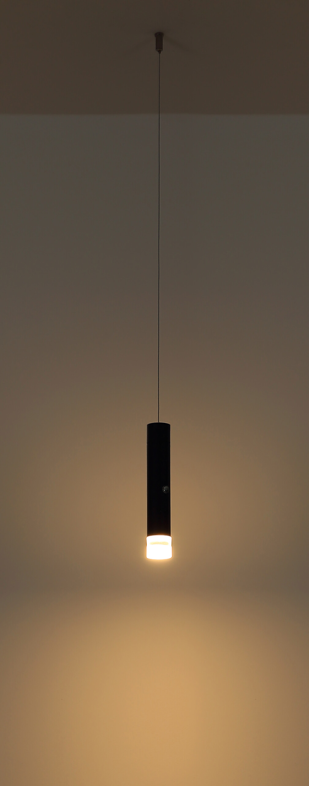 GLOBO LED-Hängeleuchte klar mattschwarz Metall Acryl H/D: ca. 120x3,8 cm 1.0 Brennstellen