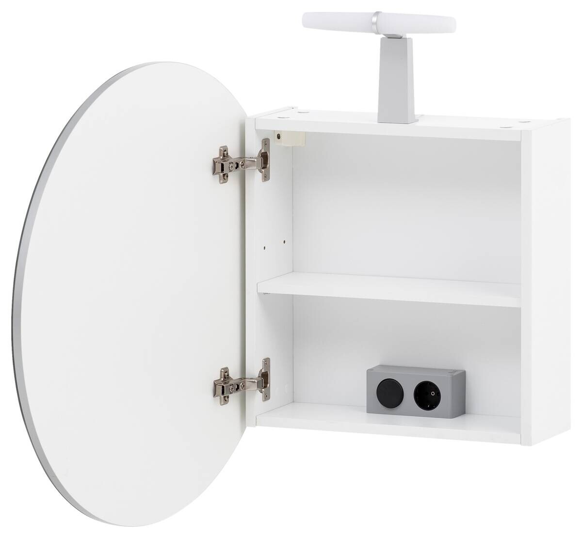 Spiegelschrank Bjarne weiß matt B/H/T: ca. 65x68,3x15,7 cm