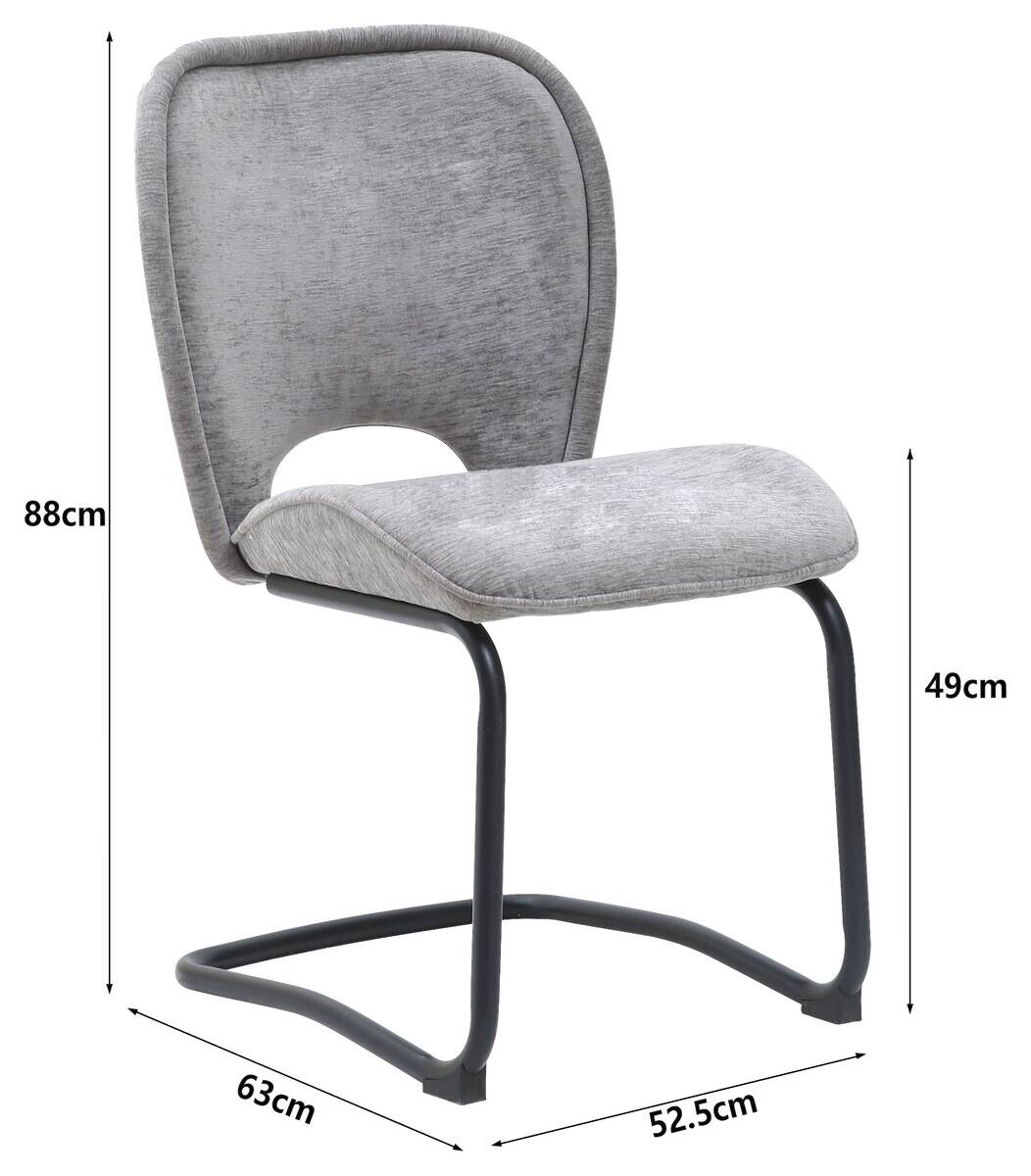 Schwingstuhl Maja grau Microfaser B/H/T: ca. 63x88x52,5 cm