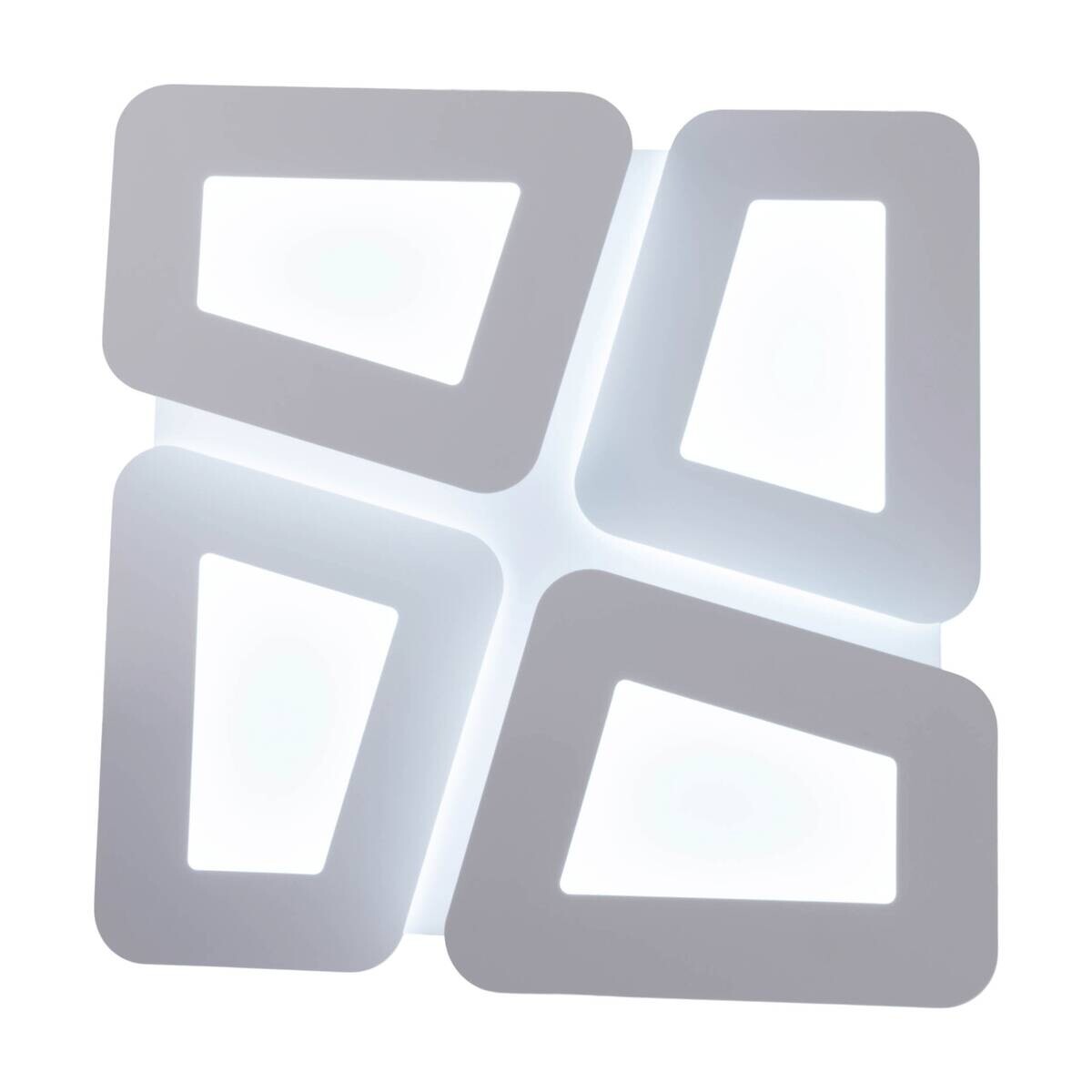 Näve Leuchten LED-Deckenleuchte weiß Metall Kunststoff B/H/T: ca. 48x8x48 cm