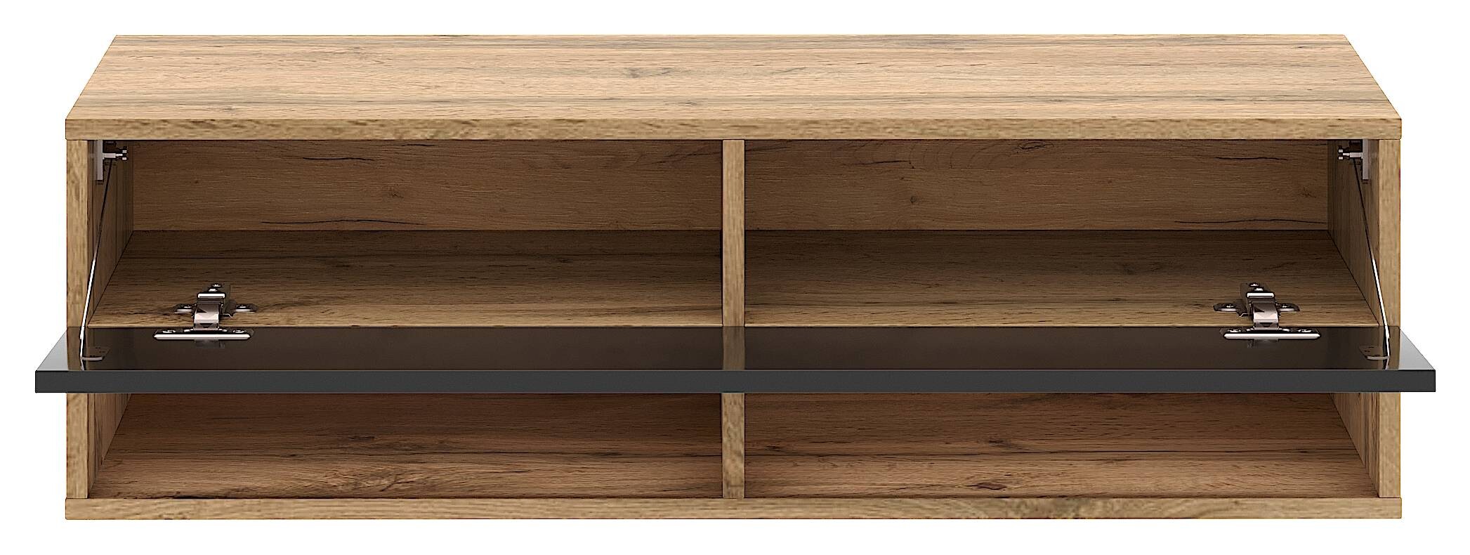 TV-Lowboard TV LOWBOARD DERBY 100 Eiche Wotan Nachbildung schwarz glänzend B/H/T: ca. 100x32,5x31,5 cm