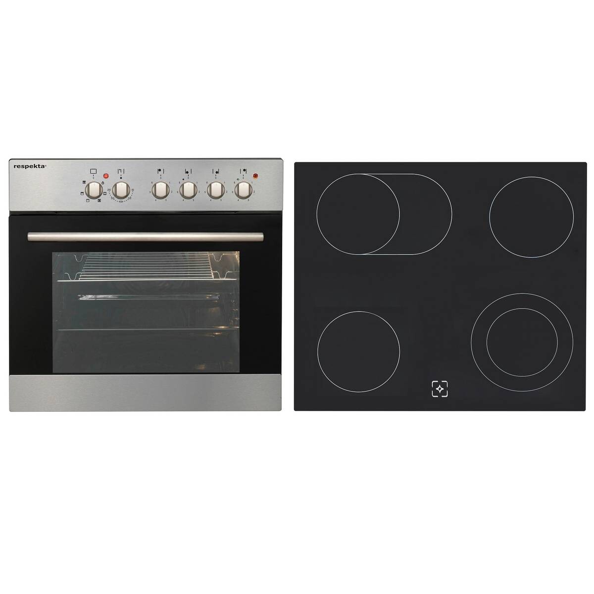 Respekta Winkelküche Amanda weiß Hochglanz B/T/L: ca. 290x60x200 cm