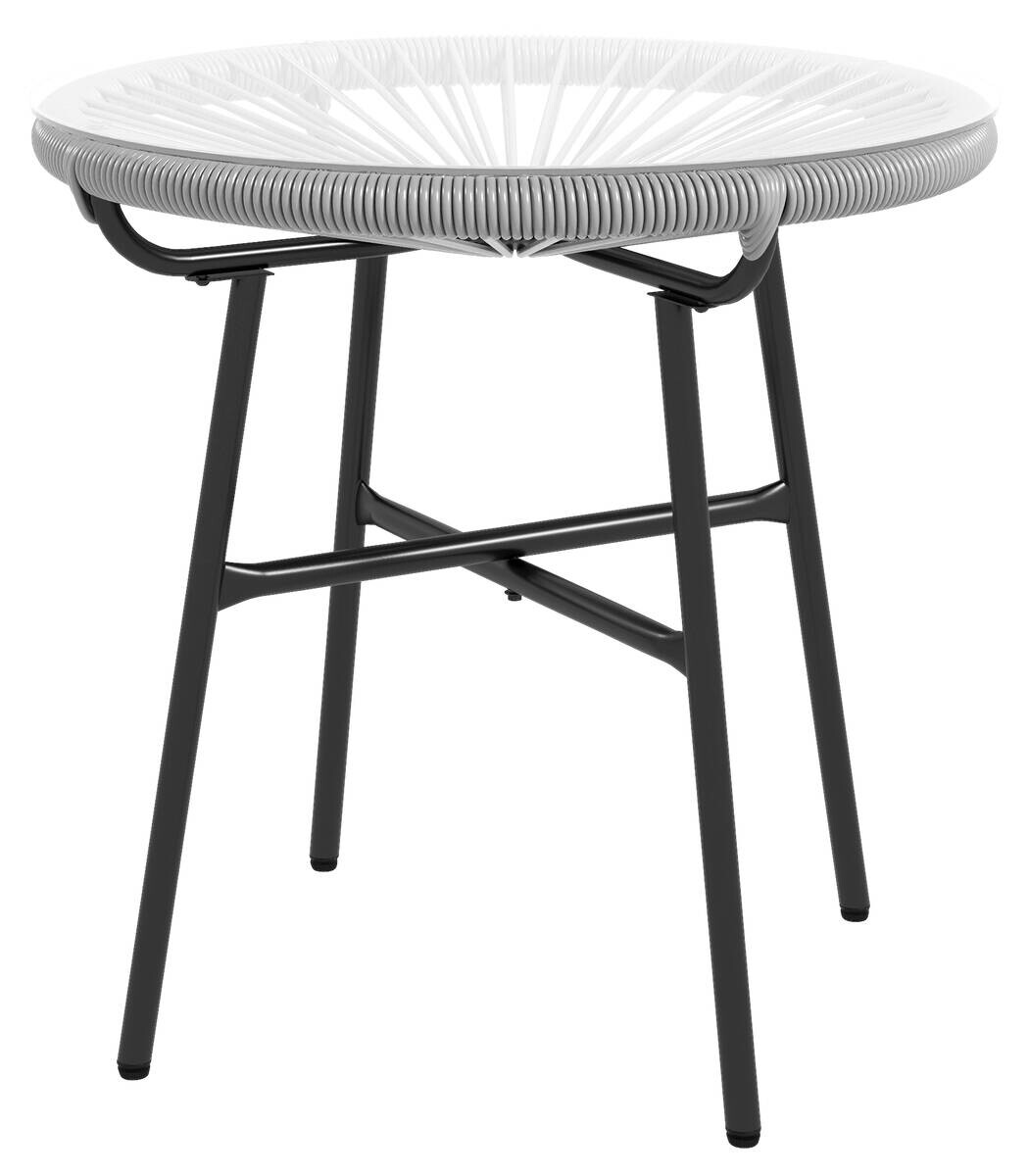 Outsunny Beistelltisch grau Polyrattan B/H/L: ca. 50x50x50 cm