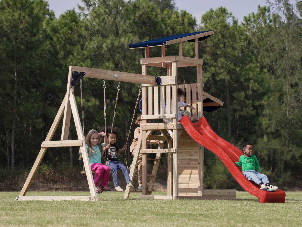 AXI Spielturm Malik rot B/H/L: ca. 345x270x336 cm