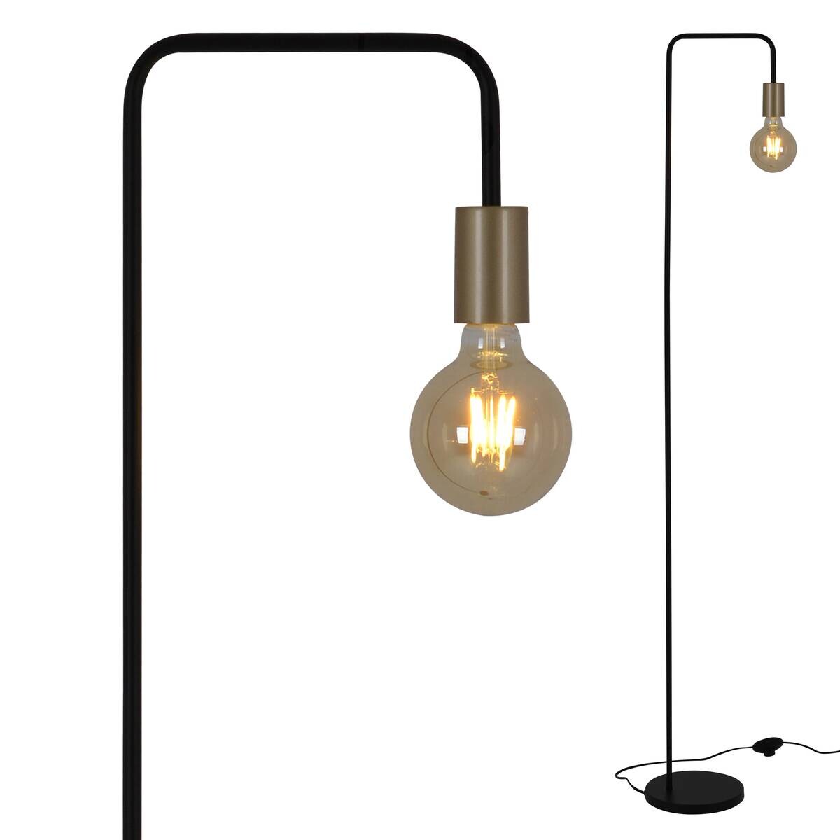 Näve Leuchten Stehleuchte 2097222 schwarz Kunststoff Metall B/H/T: ca. 20,5x150x20,5 cm 1 Brennstellen