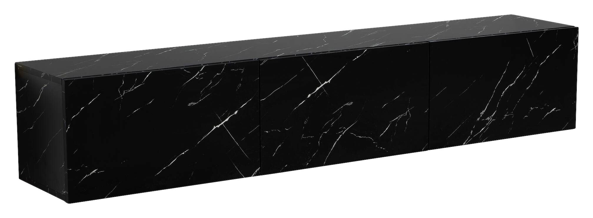 Lowboard schwarz Marmor Optik B/H/T: ca. 160x30x30 cm