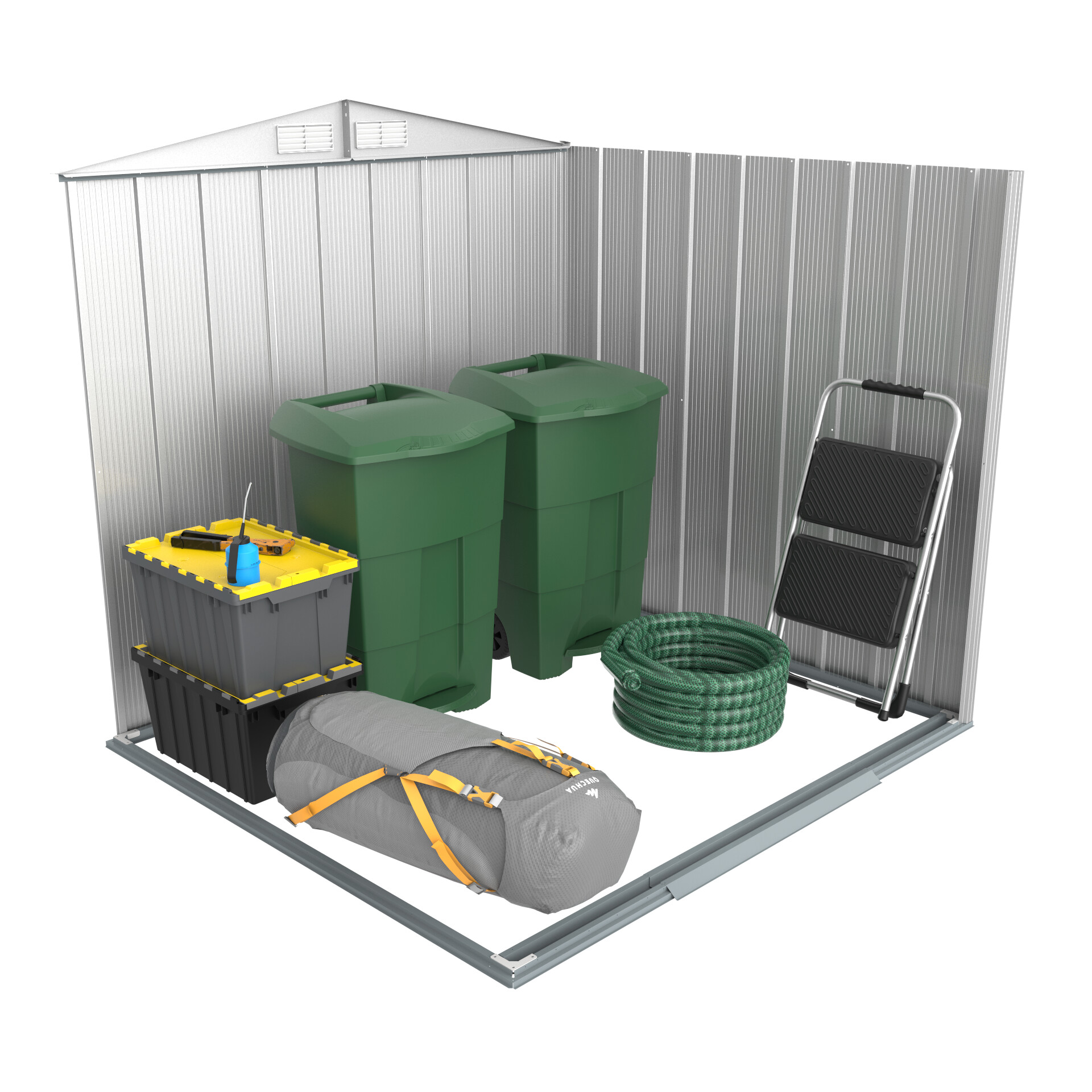 VCM Gerätehaus anthrazit B/H/L: ca. 202x181x174 cm