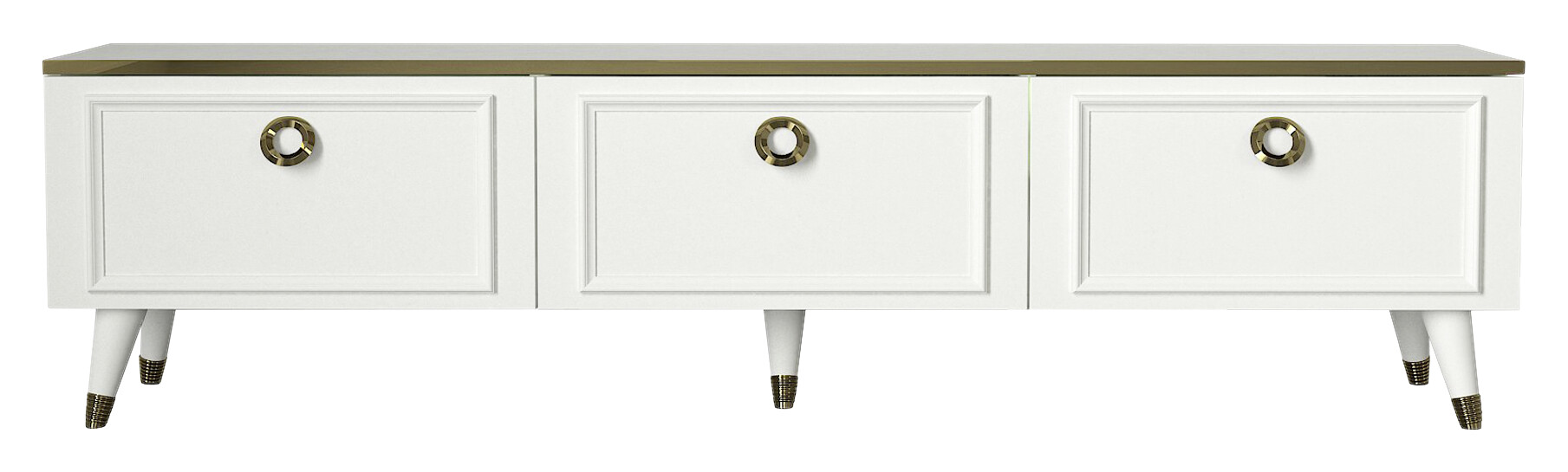 TV-Lowboard Cornelia weiß B/H/T: ca. 180x46,3x35 cm