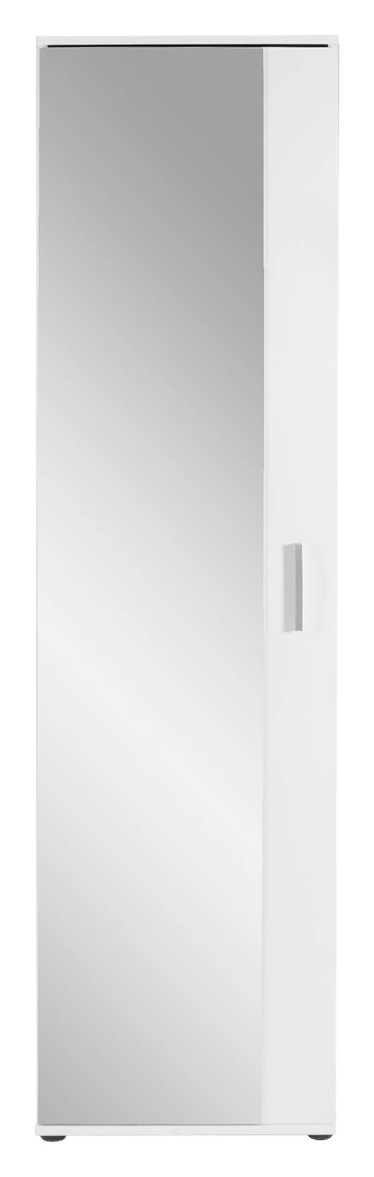 Hochschrank JAKOB weiß silber B/H/T: ca. 49x196x30 cm