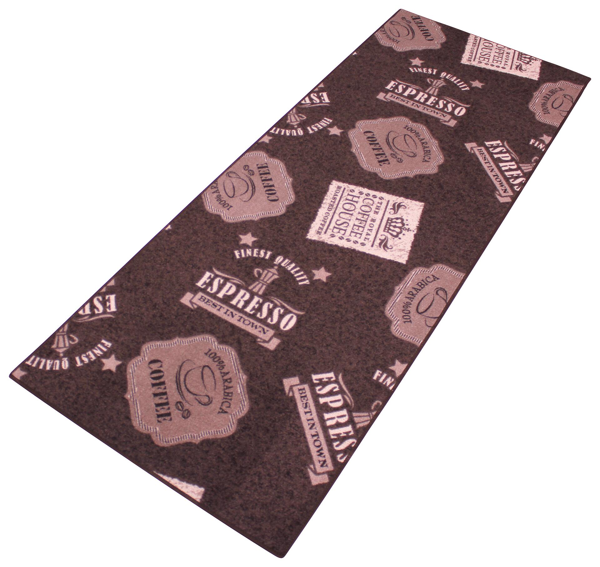 Küchenläufer Coffe Patterns braun B/L: ca. 67x180 cm