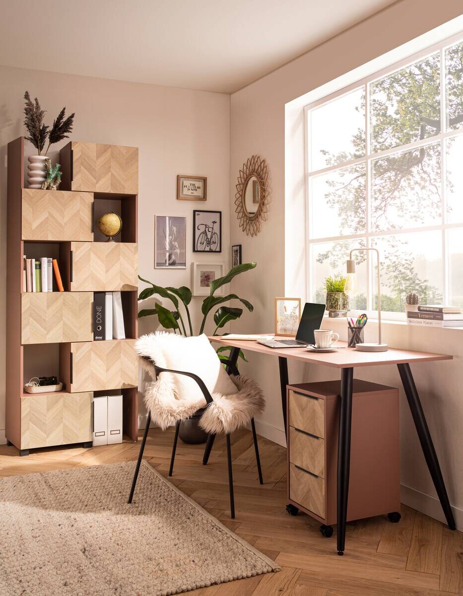 Rollcontainer Piazza braun B/H/T: ca. 32,6x59,7x39,1 cm