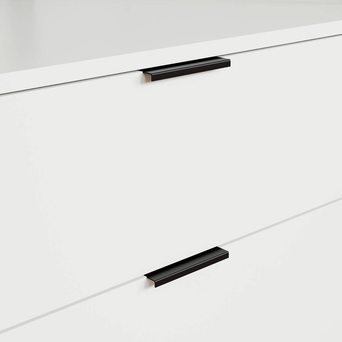 Garderobe Jody weiß matt schwarz B/H/T: ca. 85x190x47 cm