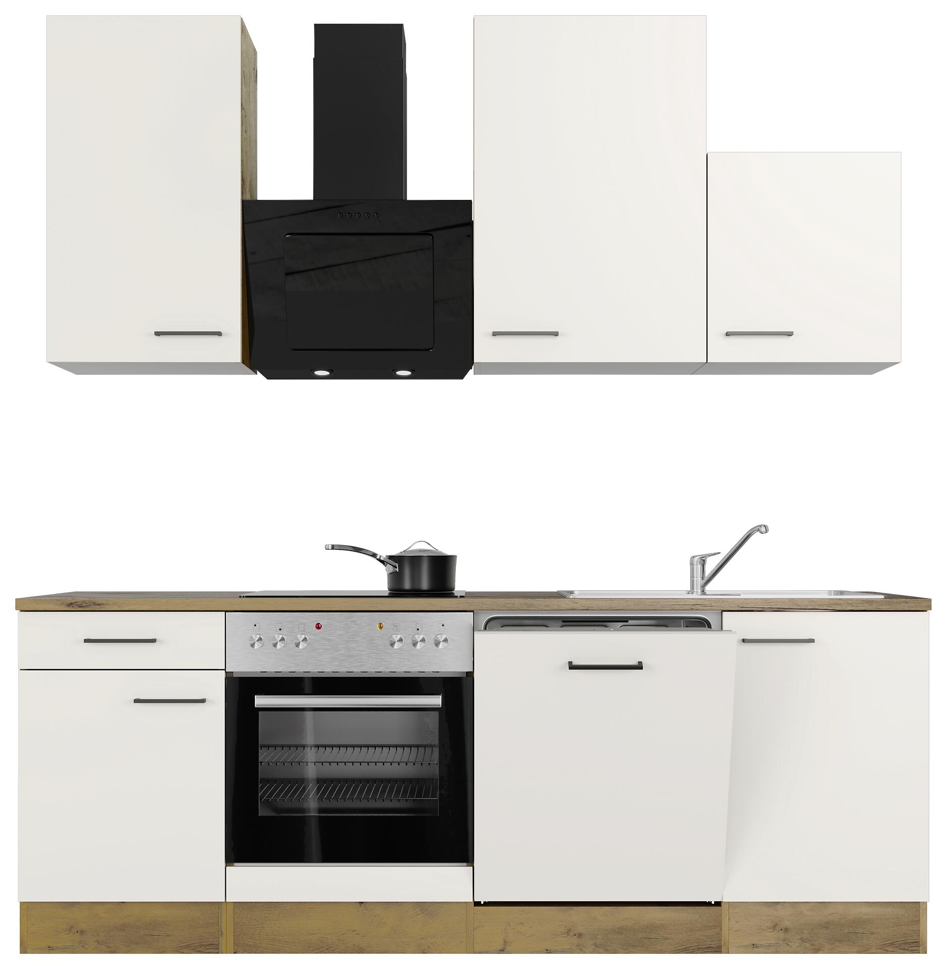 Küchenblock Avila Magnolie matt B/H/T: ca. 220x234x60 cm