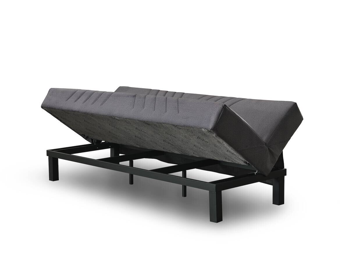 Schlafsofa grau Polyester B/H/T: ca. 190x86x84 cm