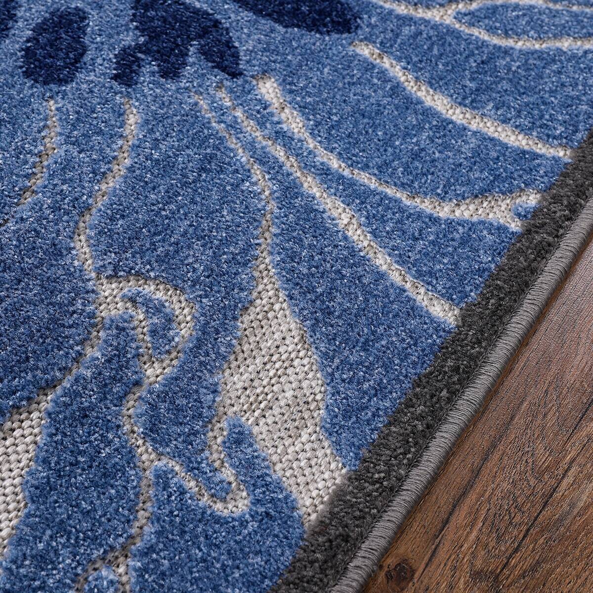 Sanat Outdoorteppich FLORAL grau B/L: ca. 160x230 cm