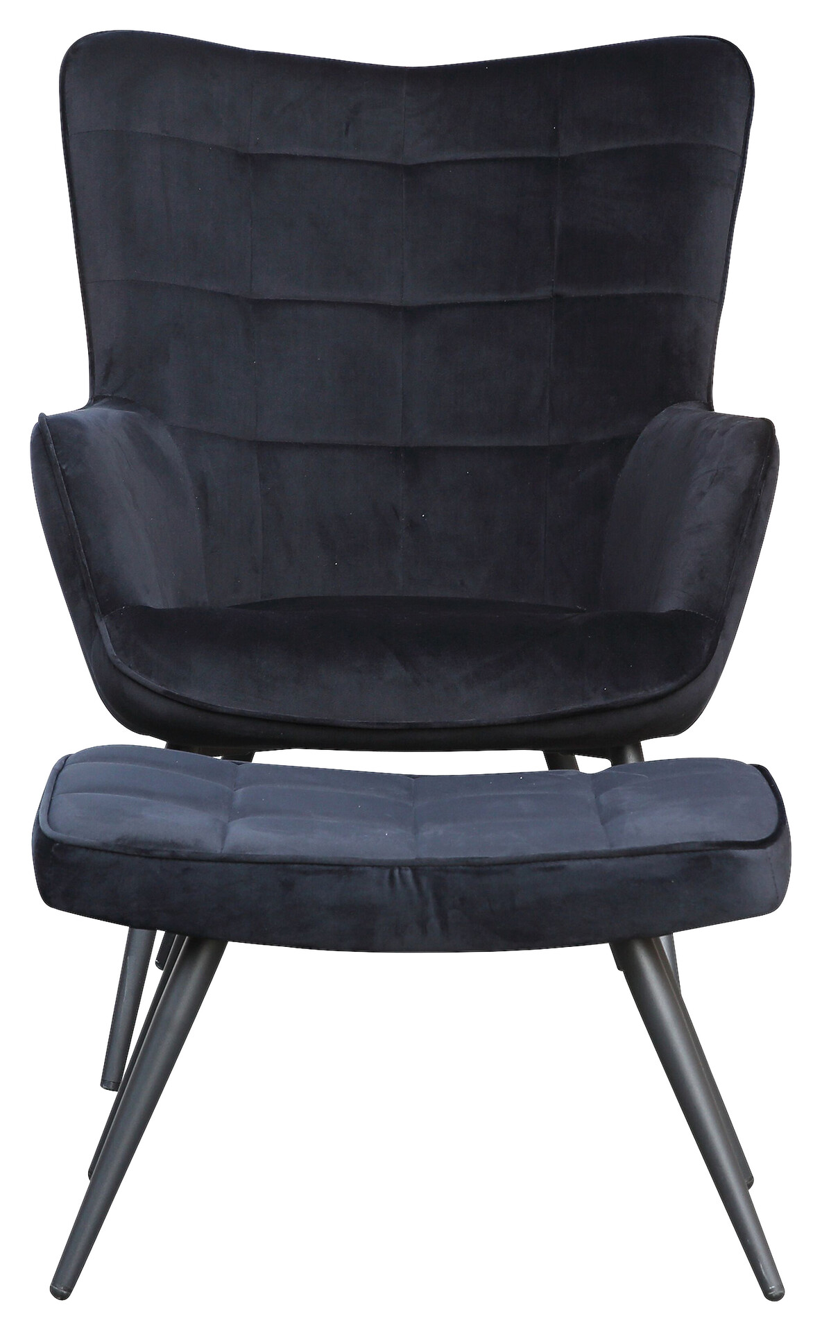 byLIVING Sessel UTA schwarz schwarz Stoff Metall B/H/T: ca. 72x97x80 cm