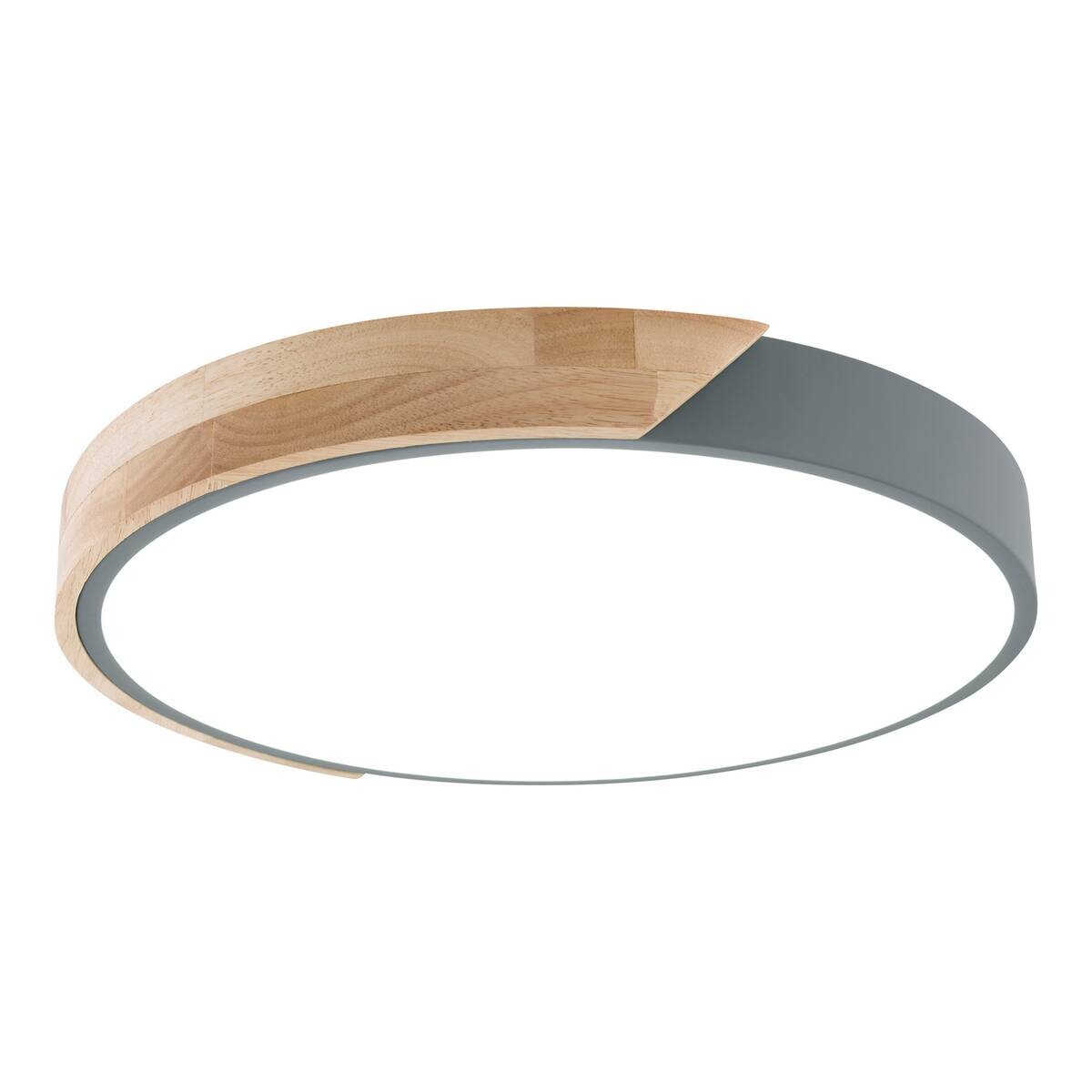 Näve Leuchten Deckenleuchte 1360316 grau Holz Acryl Metall B/H/T: ca. 31x5x31 cm null 1 Brennstellen